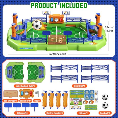 Mini Foosball Table for Kids, Portable Tabletop Soccer Board Game