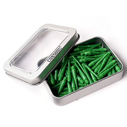 CUESOUL 100 Pieces Soft Tip Points for Soft Tip Darts - color: Green