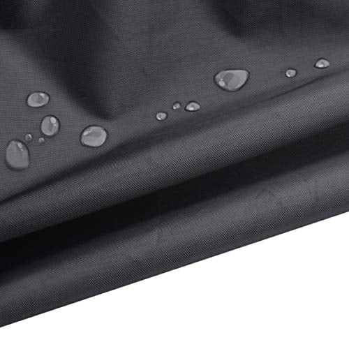 SagaSave 7/8/9 Feet Billiard Table Dust Cover Sports Pool Table Cover Heavy Duty Waterproof Indoor Outdoor Furniture Dust Protection Black/Silver - color: Black