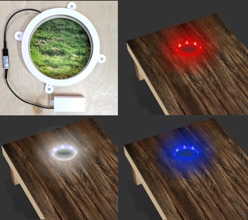 PartyToss Cornhole Boards/Bean Bag Toss Game Set w/Optional LED Lights & Graphics - Choose Your Model - color: Rustic Wood