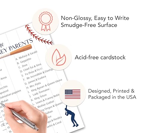 BASEBALL Baby Shower Games — CARTOON PARENT MATCH Baby Shower Game — Pack of 25 — Rustic Sports Theme Navy Blue BOY, Little Slugger Fun Match the Parents Couples Shower Activity G900-DPM