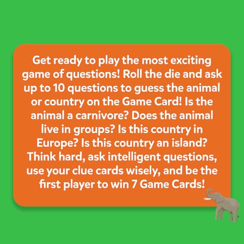 Skillmatics Guess in 10 Animals & Countries Combo, Perfect for Boys, Girls, Kids & Families Who Love Card Games, Educational Toys, Travel Games, Trivia, Gifts for Ages 6, 7, 8, 9, 10 & Up - style: Animals & Countries Combo