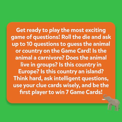 Skillmatics Guess in 10 Animals & Countries Combo, Perfect for Boys, Girls, Kids & Families Who Love Card Games, Educational Toys, Travel Games, Trivia, Gifts for Ages 6, 7, 8, 9, 10 & Up - style: Animals & Countries Combo