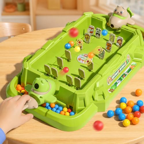 predolo Mini Pinball Game, Airplane Theme Pinball Machine with Lights and Sounds, Electronic Scoring Desktop Game, Portable Pinball for Kids 4+