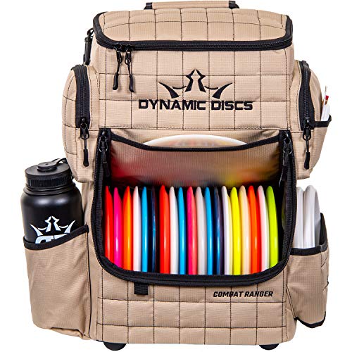 Dynamic Discs Combat Ranger Disc Golf Backpack | Large Bag w/Putter Pouch | 20+ Discs Capacity | Disc Golf Accessories - color: Sandstone