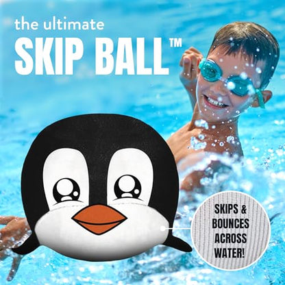 Activ Life The Ultimate Water Skip Balls, Water Bouncing Ball for Swimming Pool, Beach Toys for Friends, Family, Kids and Adults - style: Penguins