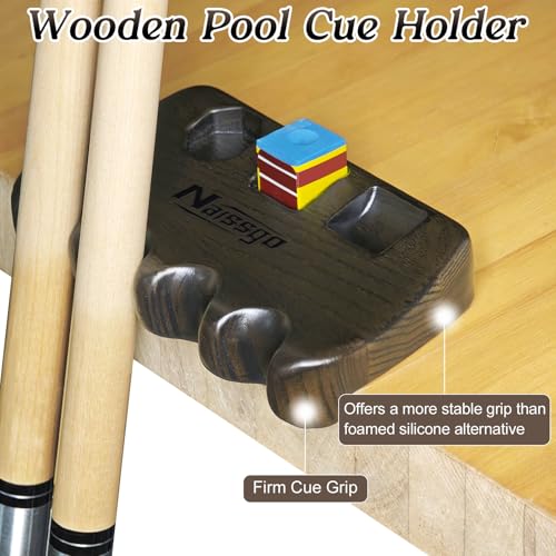 Cue Rest Cue Stick Holder Pool Cue Holder - style: Wood-4 Holes Brown