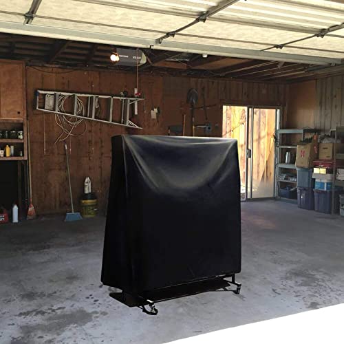 Ping Pong Table Cover Premium Heavy Duty Waterproof Cover for Outdoor & Indoor Foldable 9 x 5 FT Table Tennis Tables PVC Coating All Weather Protection Black