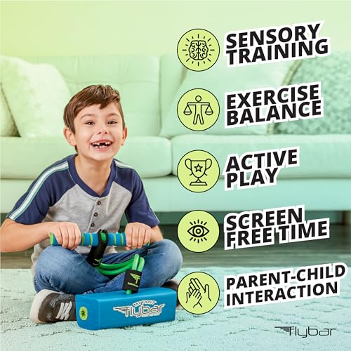 Flybar My First Foam Pogo Jumper for Kids Fun and Safe Pogo Stick, Durable Foam and Bungee Jumper for Ages 3 and up Toddler Toys, Supports up to 250lbs (Blue) - color: Blue