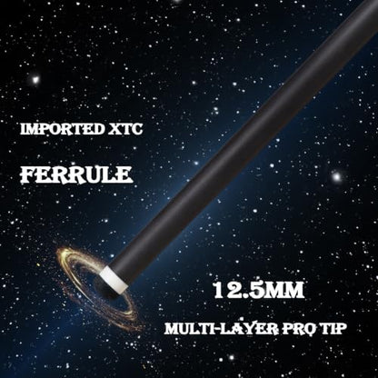 Carbon Fiber Short Pool Cue,32"/36"/42"/48" Low Deflection Kids Pool Cue,Professional Carbon Fiber Billiard Cue Shaft 5/16×18 - color: 42",12.5mm Tip