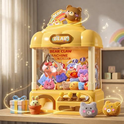 Mini Claw Machine for Kids, Arcade Game Toy for Ages 8-13, Candy Vending Toys for Girls and Boys, Electronic Claw Game Machine for Party with Lights Sound, Christmas Birthday Gifts for Ages 4+ | Candy Vending Toys with Lights & Sounds, Adjustable Volume,