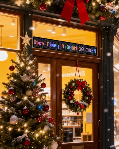 52"*7.5" Large Programmable Soft LED Sign, Flexible Easy Install,Pre-Made Animations & Customizable Text,21-Key Remote Control and app Control,for Store,School,Hotel,Bar - size: 52"*7.5"