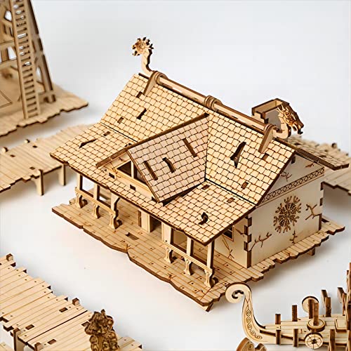 3D Wooden Puzzles Viking Port Invasion Model Kits, Brainteaser and Puzzle for Christmas/Birthday,Gifts for Adults and Teens to Build Combination - style: Viking