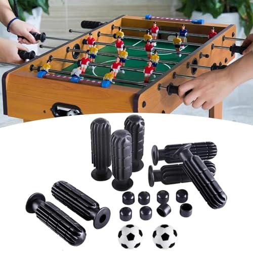 SM SunniMix 18 Pieces Foosball Handle Grips Octagonal Handles Desk Foosball Table Game Rod End Plug Football Stick PP Material Suitable for Home