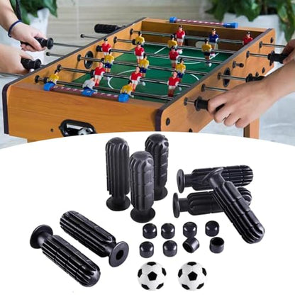 SM SunniMix 18 Pieces Foosball Handle Grips Octagonal Handles Desk Foosball Table Game Rod End Plug Football Stick PP Material Suitable for Home