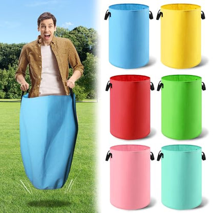 Potato Sack Race Bags, Soft Heavy Gauge Felt Sack Race Bags with Handles for Adults and Kids, Outdoor Games Backyard Games, Birthday Party, Carnival Field Day Lawn Family Reunion