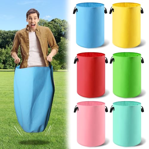 Potato Sack Race Bags, Soft Heavy Gauge Felt Sack Race Bags with Handles for Adults and Kids, Outdoor Games Backyard Games, Birthday Party, Carnival Field Day Lawn Family Reunion
