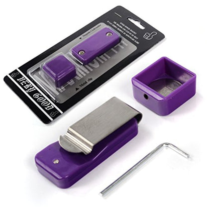 CUESOUL Billiards Magnetic Pool Cue Chalk Holder for Billiard Belt Clip - color: Purple