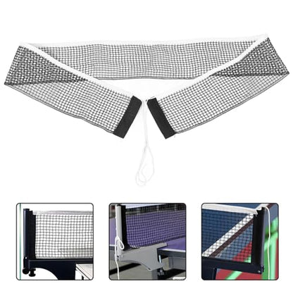 Table Tennis Net 182x15cm Thread Black Portable Replacement Net with Grip Holder for Indoor Outdoor Training and Leisure Games