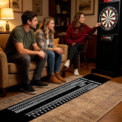Dart Oche Mat,Professional Dart Rug Non Slip Carpet Mats,Non-Slip Portable Floor Protection-34x300cm - color: C