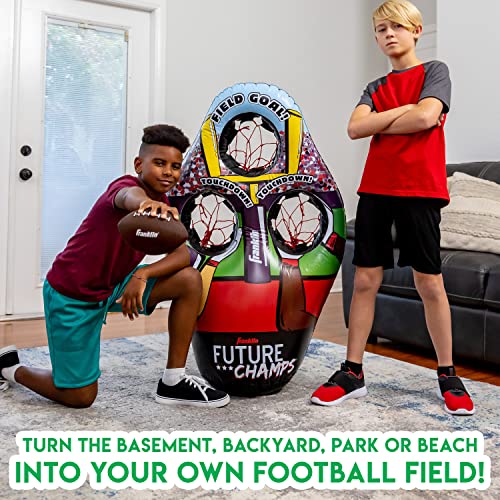 Franklin Sports Kids Football Target Toss Game - Inflatable Throwing Target Toy with Soft Mini Footballs - Fun Kids Sports Game - style: Football Target