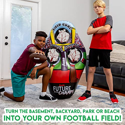 Franklin Sports Kids Football Target Toss Game - Inflatable Throwing Target Toy with Soft Mini Footballs - Fun Kids Sports Game - style: Football Target