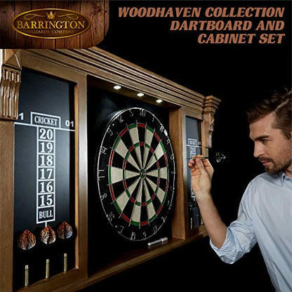Barrington Official Size Dartboard Multiple Styles Pre-Assembled Pub Style Wood Dartboard Collection