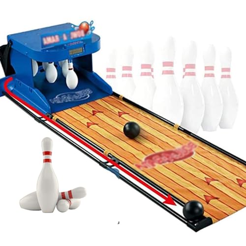 Electronic Bowling Alley Game Set - LED Scoreboard, Indoor Bowling Sports Console for Kids & Adults, Family Fun Activity, Perfect for Parties & Game Nights