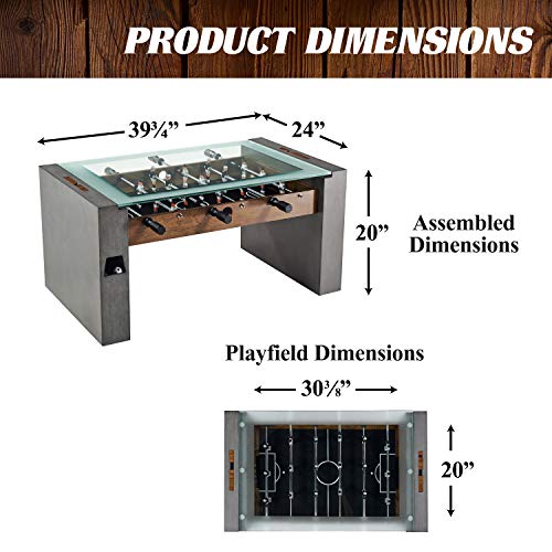 Barrington Foosball Multiple Styles Soccer Foosball Tables, Durable & Stylish Designs with Tabletop Sports Soccer Balls, Perfect for Family Game Rooms - style: 40 In. Urban Coffee Table