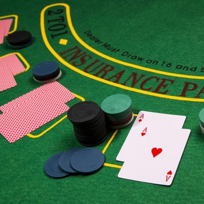 Roulette Wheel Set – 16-Inch Gambling Wheel with Reversible Roulette and Black Jack Table Cotton, Chips, 2 Decks of Cards, and More by Trademark Poker