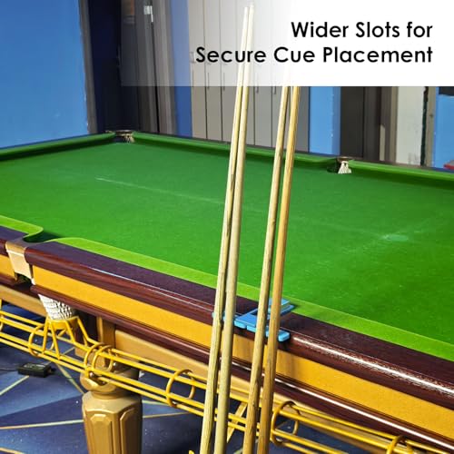LAKE OF FIRE Pool Stick Holder - Stainless Steel Weighted Base 4-Cue Claw Holder Design, Portable Billiard Cue Organizer for Home Game Rooms(Blue) - color: Blue