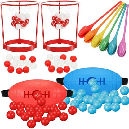 Arrowbash Outdoor Lawn Summer Games egg spoon race game swishball basketball game Shaking Balls kit for Indoor Outdoor Family Birthday Party Reunion Lawn Carnival Games Toys