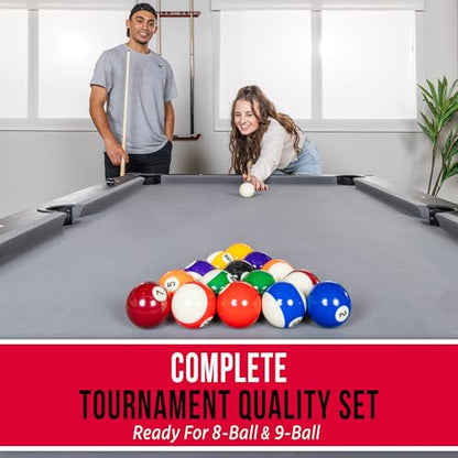 GoSports Regulation Pool Balls Set Premium Billiard Ball Set of 16 for Pool Table Professional Cue Balls for Pool Billiards 57mm Resin Pool Table Balls