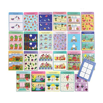 Ooly Kids Travel Games – 24 Spot the Difference Activity Cards, Screen-Free Road Trip Fun, Tic Tac Toe Bonus, Ages 4+ - style: Spot the Difference