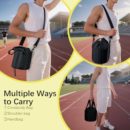 Shot Put Bag Carrier for 6 to 16 Pound Shot Put | Durable, Foam Pad, Comfortable Handle, Adjustable Shoulder Strap
