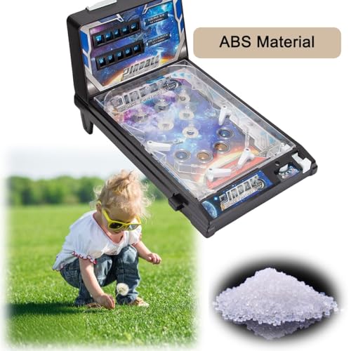 Tabletop Pinball Toy with Light and Sound for Kids Adults Gift, Mini Electronic Pinball Machine with Digital Counter, Action and Reflex Pinball Game, Desktop Ball Shooting Toy