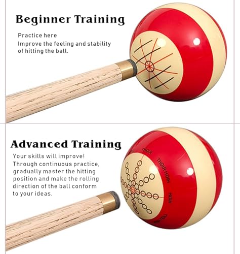 High-Precision Training Cue Ball,Billiard Training,57.2mm/2.3in, Advanced Resin,which is resistan-t to wear and Impact,1 PC