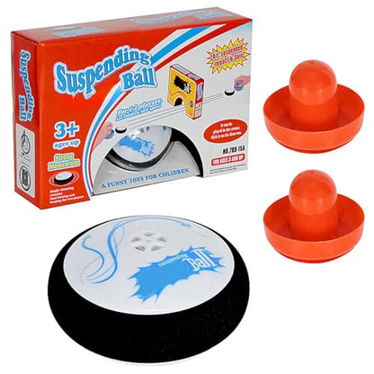 Air Hockey Hover Puck,Elektrisch Schwebendes Hockey Set Mit 2 Roten Air Hockeys Schiebern,Floating Air Hockey Game,Mini Electric Hover Puck,Portable Hover Disc Table Toy for Kids Adults Family