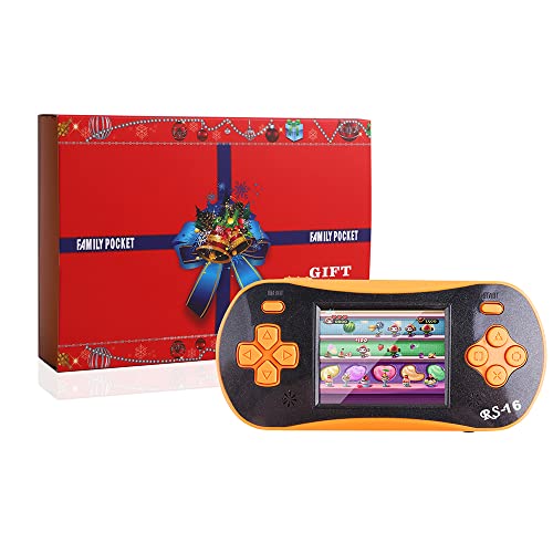 RS16 Portable Classic Game Controller - Built-in 260 Games, 2.5 inch LCD, Retro Arcade Video Game System - Children's Birthday Gift (Orange) - style: Orange