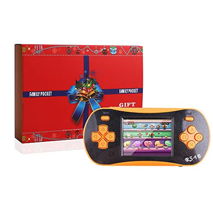 RS16 Portable Classic Game Controller - Built-in 260 Games, 2.5 inch LCD, Retro Arcade Video Game System - Children's Birthday Gift (Orange) - style: Orange