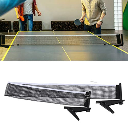Table Tennis Net Rack Set, 67.7in Foldable Table Tennis Match Net Belt Bracket for Indoors Outdoors, Professional Athlete Amateur