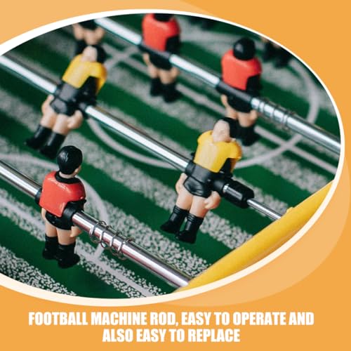 Outanaya 3pcs Metal Table Soccer Rods Replacement Foosball Table Accessories for Adults and Boys and Girls Sturdy Operation Poles for Soccer Machine