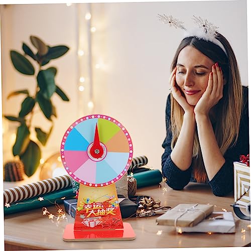 Roulette Wheel Game for Parties Rotating Tabletop Raffle Wheel Plastic Carnival Game Props Style Fun for Adults and Boys and Girls