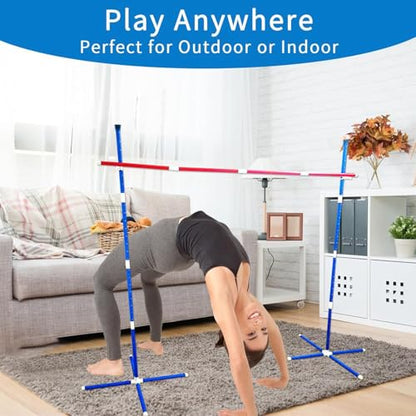 46-Piece Limbo Game for Kids and Adults - Professional Indoor/Outdoor Limbo Set Party Games, Backyard Carnival Games, Beach Lawn Games, Luau Birthday Game with Carry Bag
