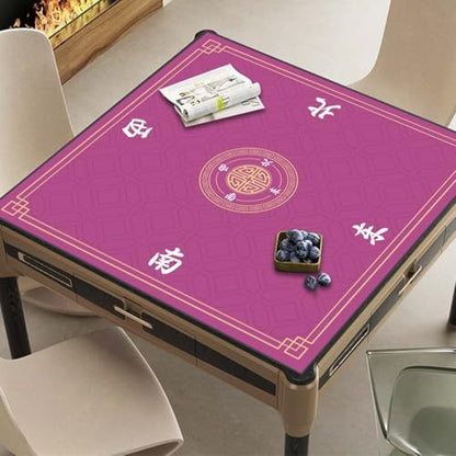 Mahjong Mat, Non-Slip Noise Reducing Game Mat, 31.5 Inch Mahjong Table Mat,Mahjong Mat with Cloth Bag and Carton Storage,Suitable for Mahjong, Dominoes, Solitaire and Other Games. (Pink) - color: Pink