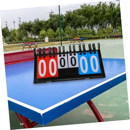 LIOOBO Portable Table Top Basketball Scoreboard Tennis Scorekeeper for Net Flip Scoreboard for Games