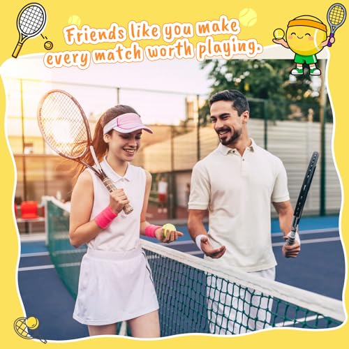 Mini Positive Crochet Tennis Ball Gifts for Women Men - Handmade Crochet Tennis Ball, Motivational Encouragement Christmas White Elephant Gift for Tennis Balls Lover Coworker Friend Coach - style: Friend
