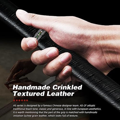 KONLLEN 58 Inch 19oz Carbon Fiber Pool Cue Stick | low deflection,10.5/11.5/12.5mm tips,weight-adjustable design,3/8x8 joint,handcrafted inlay,premium handle - color: AS-2F-12.5mm