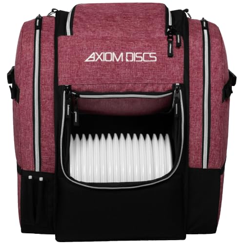 Axiom Discs Voyager Lite Backpack Disc Golf Bag (Choose Your Favorite Color) - color: Heather Red, style: V2
