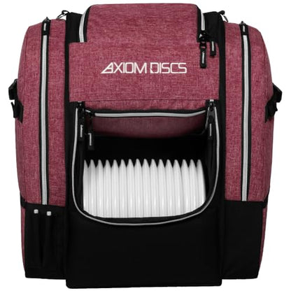 Axiom Discs Voyager Lite Backpack Disc Golf Bag (Choose Your Favorite Color) - color: Heather Red, style: V2